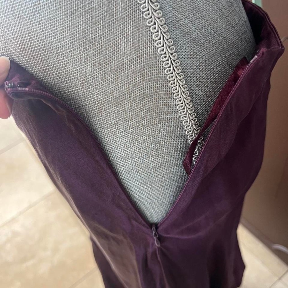 Sundance 100% silk purple skirt midi maxi peplum - Picture 5 of 8